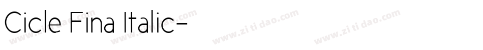 Cicle Fina Italic字体转换
